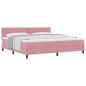 Preview: Boxspringbett mit Kopfteil Rosa 200 x 200 cm Samt