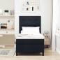 Preview: Boxspringbett mit Kopfteil Schwarz 100 x 200 cm Stoff