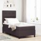 Preview: ARDEBO.de - Boxspringbett mit Kopfteil Dunkelbraun 100 x 200 cm Stoff