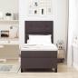 Preview: Boxspringbett mit Kopfteil Dunkelbraun 100 x 200 cm Stoff