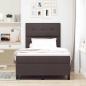 Preview: Boxspringbett mit Kopfteil Dunkelbraun 120 x 200 cm Stoff