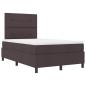 Preview: Boxspringbett mit Kopfteil Dunkelbraun 120 x 200 cm Stoff