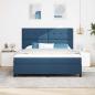 Preview: Boxspringbett mit Kopfteil Blau 180 x 200 cm Stoff