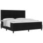 Preview: Boxspringbett mit Kopfteil Schwarz 200 x 200 cm Stoff