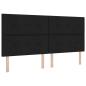 Preview: Boxspringbett mit Kopfteil Schwarz 200 x 200 cm Stoff