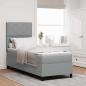 Preview: ARDEBO.de - Boxspringbett mit Kopfteil Hellgrau 80 x 200 cm Stoff