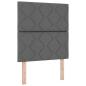 Preview: Boxspringbett mit Kopfteil Dunkelgrau 80 x 200 cm Stoff