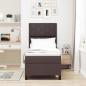 Preview: Boxspringbett mit Kopfteil Dunkelbraun 80 x 200 cm Stoff