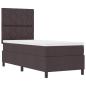 Preview: Boxspringbett mit Kopfteil Dunkelbraun 80 x 200 cm Stoff