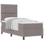 Preview: Boxspringbett mit Kopfteil Taupe 80 x 200 cm Stoff