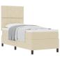 Preview: Boxspringbett mit Kopfteil Creme 80 x 200 cm Stoff