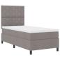 Preview: Boxspringbett mit Kopfteil Taupe 90 x 200 cm Stoff