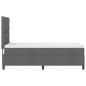 Preview: Boxspringbett mit Kopfteil Dunkelgrau 100 x 200 cm Stoff
