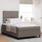 Preview: ARDEBO.de - Boxspringbett mit Kopfteil Taupe 120 x 200 cm Stoff