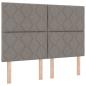 Preview: Boxspringbett mit Kopfteil Taupe 140 x 190 cm Stoff