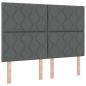 Preview: Boxspringbett mit Kopfteil Dunkelgrau 140 x 200 cm Stoff