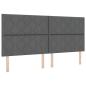 Preview: Boxspringbett mit Kopfteil Dunkelgrau 200 x 200 cm Stoff