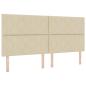 Preview: Boxspringbett mit Kopfteil Creme 200 x 200 cm Stoff