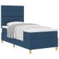 Preview: Boxspringbett mit Kopfteil Blau 90 x 200 cm Stoff