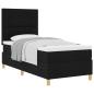Preview: Boxspringbett mit Kopfteil Schwarz 100 x 200 cm Stoff