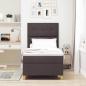 Preview: Boxspringbett mit Kopfteil Dunkelbraun 100 x 200 cm Stoff