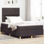 Preview: ARDEBO.de - Boxspringbett mit Kopfteil Dunkelbraun 120 x 190 cm Stoff