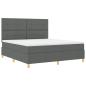 Preview: Boxspringbett mit Kopfteil Dunkelgrau 180 x 200 cm Stoff