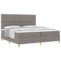 Preview: Boxspringbett mit Kopfteil Taupe 200 x 200 cm Stoff