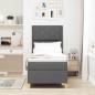 Preview: Boxspringbett mit Kopfteil Dunkelgrau 80 x 200 cm Stoff