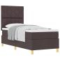Preview: Boxspringbett mit Kopfteil Dunkelbraun 80 x 200 cm Stoff
