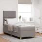 Preview: ARDEBO.de - Boxspringbett mit Kopfteil Taupe 80 x 200 cm Stoff
