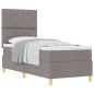Preview: Boxspringbett mit Kopfteil Taupe 80 x 200 cm Stoff