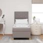 Preview: Boxspringbett mit Kopfteil Taupe 80 x 200 cm Stoff