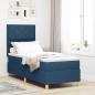 Preview: ARDEBO.de - Boxspringbett mit Kopfteil Blau 80 x 200 cm Stoff