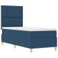 Preview: Boxspringbett mit Kopfteil Blau 80 x 200 cm Stoff