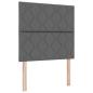 Preview: Boxspringbett mit Kopfteil Dunkelgrau 90 x 190 cm Stoff