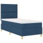 Preview: Boxspringbett mit Kopfteil Blau 90 x 190 cm Stoff