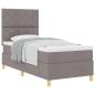 Preview: Boxspringbett mit Kopfteil Taupe 90 x 200 cm Stoff