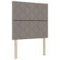 Preview: Boxspringbett mit Kopfteil Taupe 90 x 200 cm Stoff