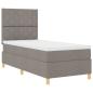 Preview: Boxspringbett mit Kopfteil Taupe 90 x 200 cm Stoff