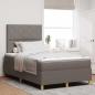 Preview: ARDEBO.de - Boxspringbett mit Kopfteil Taupe 120 x 190 cm Stoff