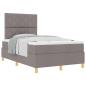 Preview: Boxspringbett mit Kopfteil Taupe 120 x 190 cm Stoff