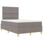 Preview: Boxspringbett mit Kopfteil Taupe 120 x 200 cm Stoff