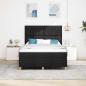 Preview: Boxspringbett mit Kopfteil Schwarz 140 x 200 cm Stoff