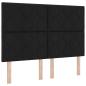 Preview: Boxspringbett mit Kopfteil Schwarz 140 x 200 cm Stoff