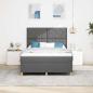 Preview: Boxspringbett mit Kopfteil Dunkelgrau 160 x 200 cm Stoff