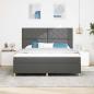 Preview: Boxspringbett mit Kopfteil Dunkelgrau 180 x 200 cm Stoff