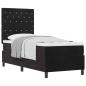 Preview: Boxspringbett mit Matratze Schwarz 80 x 200 cm Samt