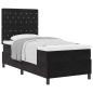 Preview: Boxspringbett mit Matratze Schwarz 100 x 200 cm Samt