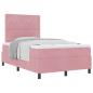 Preview: Boxspringbett mit Matratze mit Kopfteil Rosa 120 x 190 cm Samt